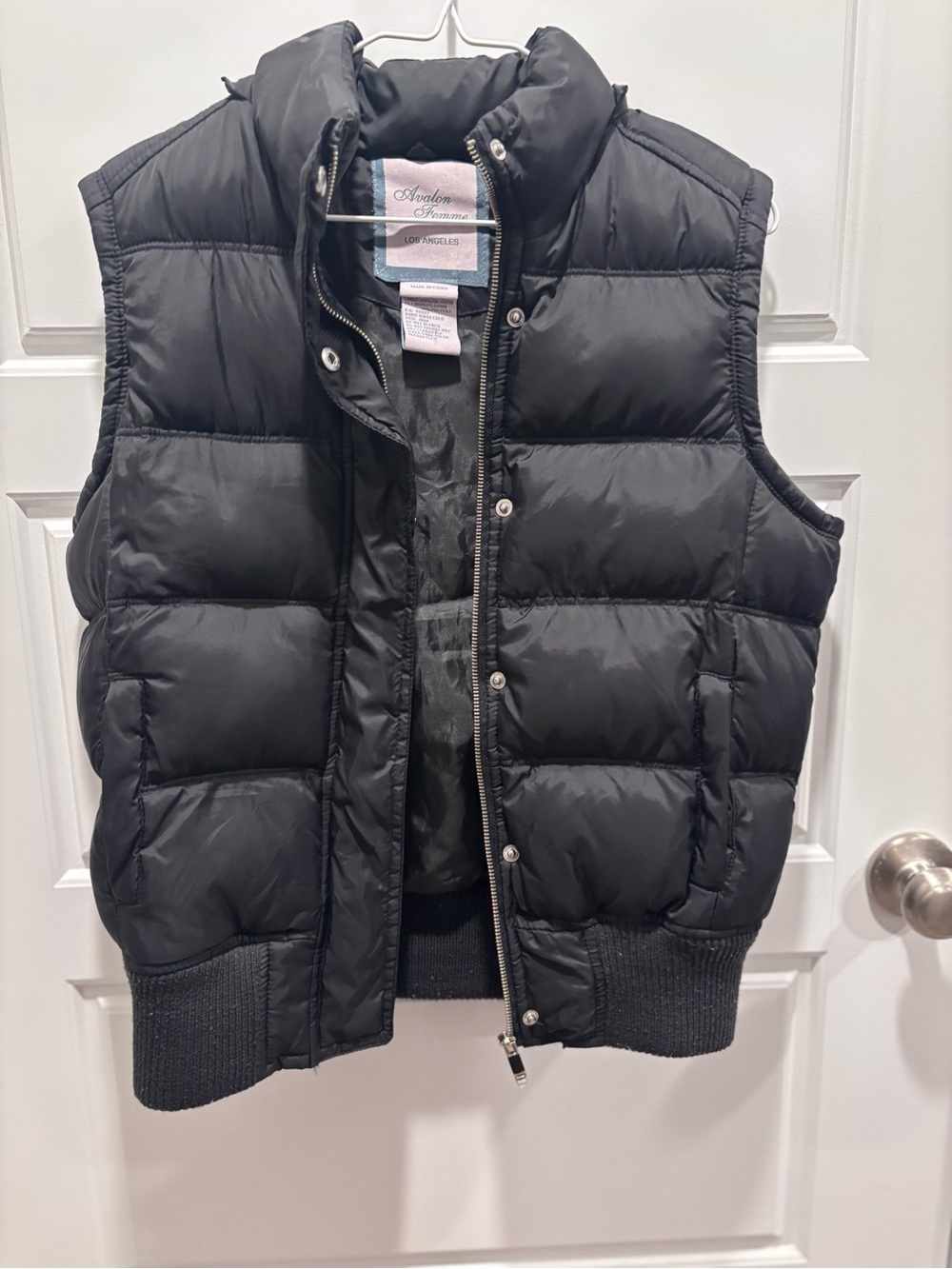 Avalon Black Quilted Puffer Vest